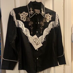 Rockmount-West Black Western Shirt with Embroidery